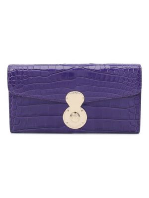 Кожаный кошелек Ralph Lauren фиолетовый