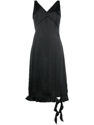 Sukienka wieczorowa bez rękawów z dekoltem w serek Remain czarna