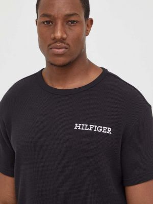 Bavlněné tričko Tommy Hilfiger černé