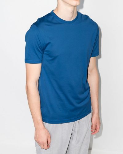 Camiseta de cuello redondo Sunspel azul