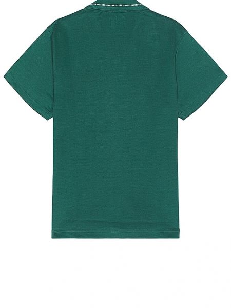 Camicia a maniche corte in tessuto jacquard Brixton verde
