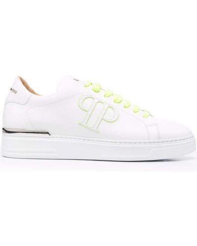 Lær sneakers Philipp Plein hvit