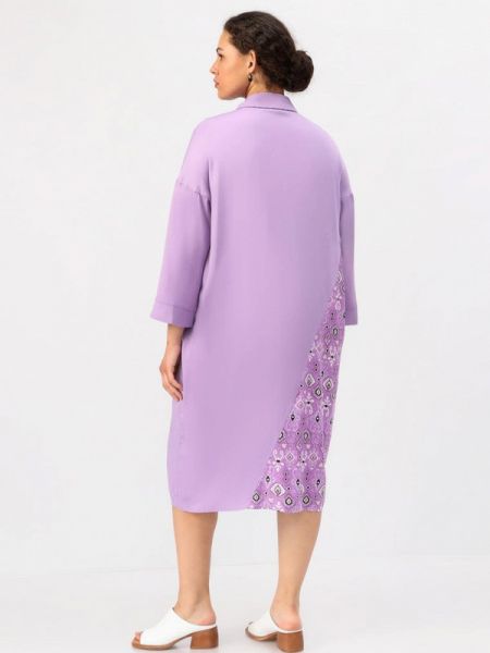 Платье-рубашка Frida фиолетовое