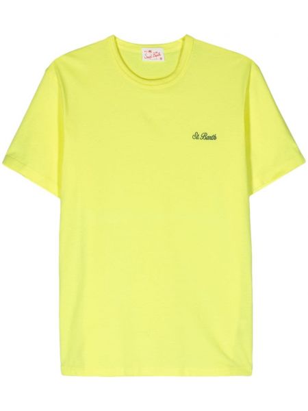 T-shirt mit stickerei aus baumwoll Mc2 Saint Barth gelb