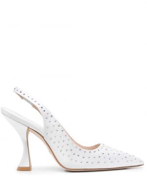 Pumpar med remmar med slingback Stuart Weitzman vit