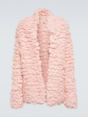 Vlněná bunda z alpaky Dries Van Noten růžová
