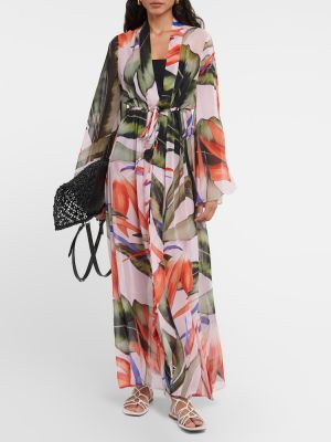 Kvetinové šifonové dlouhé šaty Alexandra Miro
