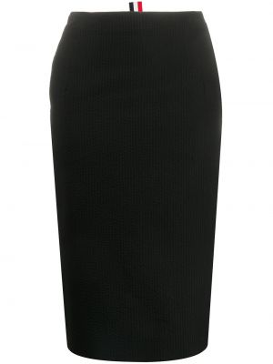 Falda de tubo ajustada de cintura alta Thom Browne negro