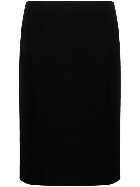Falda de tubo ajustada plisada Aspesi negro