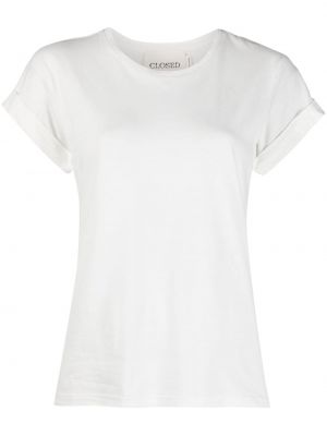 T-shirt di cotone Closed bianco