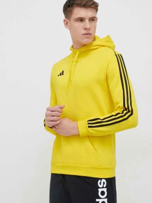 Суичър с качулка с апликация Adidas Performance жълто
