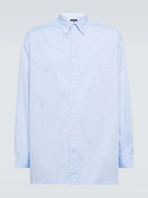 Camicia ricamata di cotone Comme Des Garã§ons Homme blu