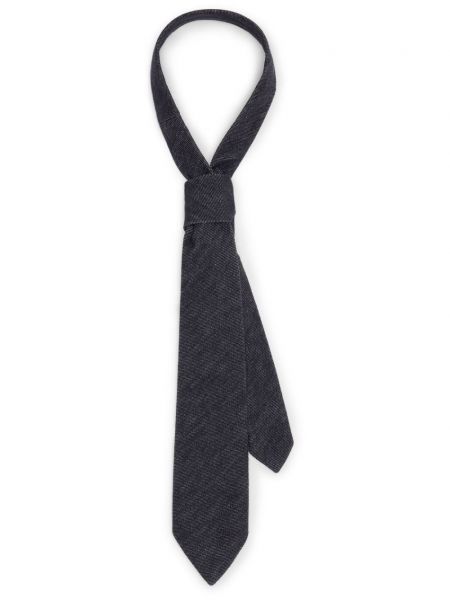 Cravată din bumbac Brunello Cucinelli albastru