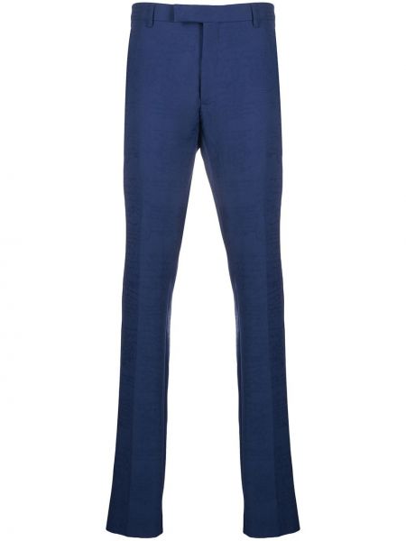 Spodnie z haftem Berluti, niebieski