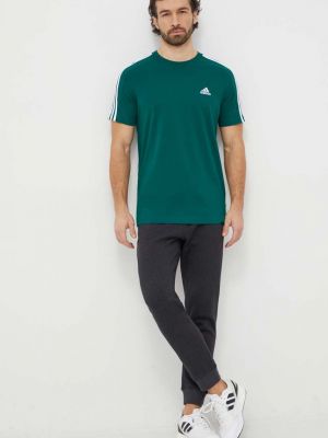 Pamučna majica Adidas zelena