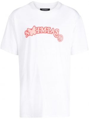 T-shirt en coton à imprimé Nahmias blanc