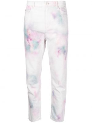 Pantaloni cu imagine cu imprimeu abstract Isabel Marant Etoile alb