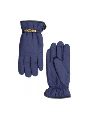 Rękawiczki Moschino niebieskie