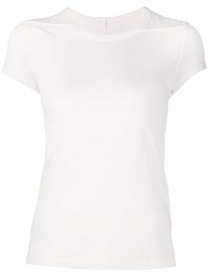 Camiseta ajustada de cuello redondo Rick Owens blanco