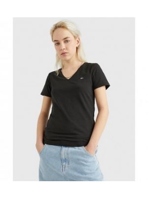 T-shirt slim skinny Tommy Jeans noir