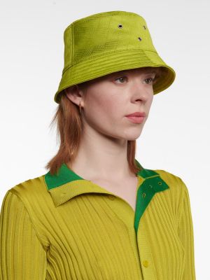 Žakárový klobouk Bottega Veneta zelený