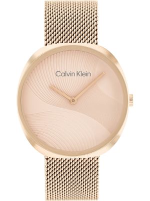 Pολόι από ροζ χρυσό Calvin Klein χρυσό