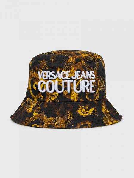 Pamučni šešir Versace Jeans Couture crna