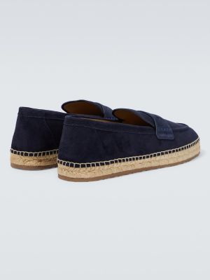 Espadryle zamszowe Gianvito Rossi niebieskie