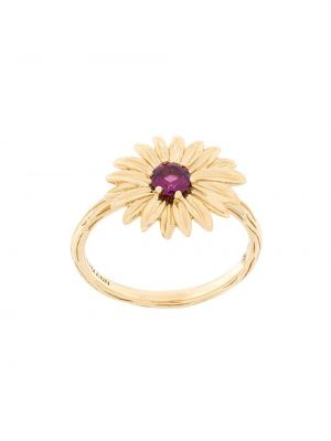 Granátový kvetinový prsteň Aurelie Bidermann