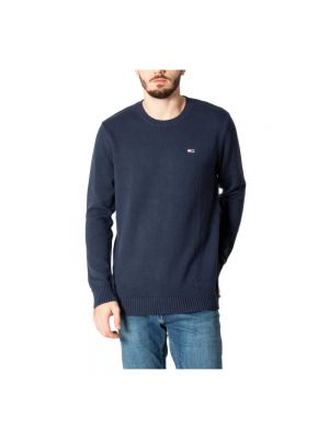 Sweter z okrągłym dekoltem Tommy Jeans niebieski