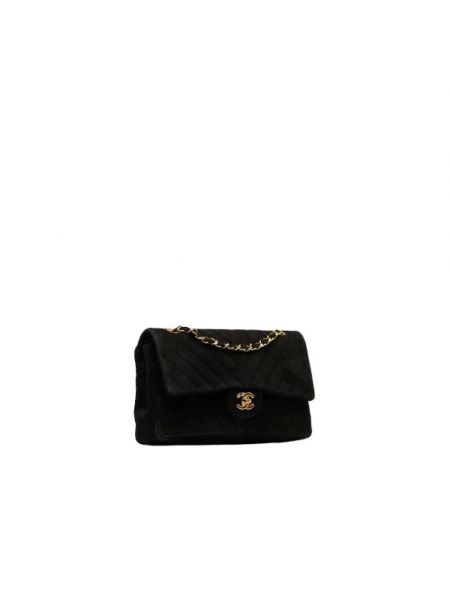 Torba na ramię zamszowa Chanel Vintage czarna