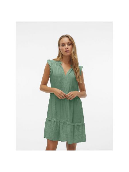 Платье мини без рукавов Vero Moda зеленое