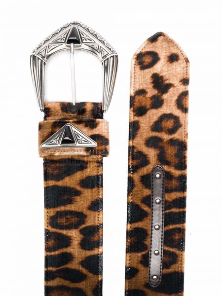 Cinturón leopardo con hebilla Etro