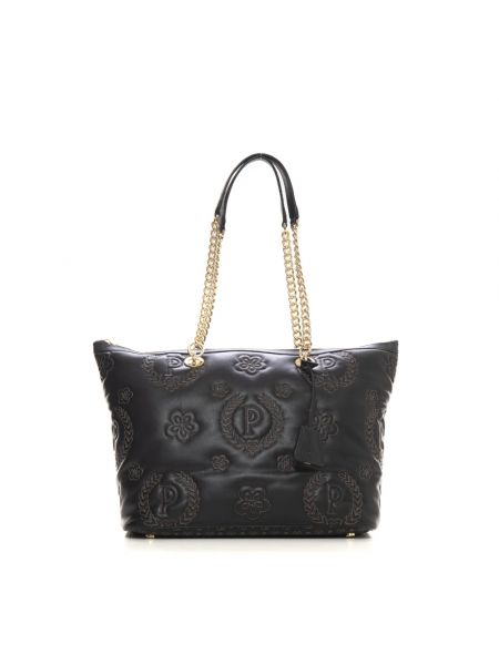 Shopper handtasche mit taschen Pollini schwarz