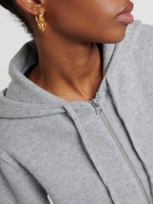 Kaschmir hoodie mit reißverschluss Extreme Cashmere grau