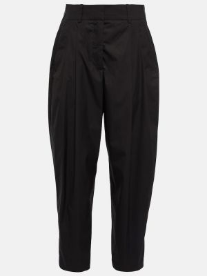 Pantalones rectos de algodón Alaïa negro
