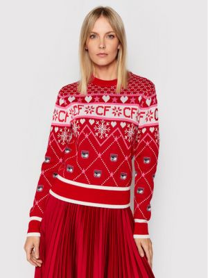 Пуловер Chiara Ferragni червено