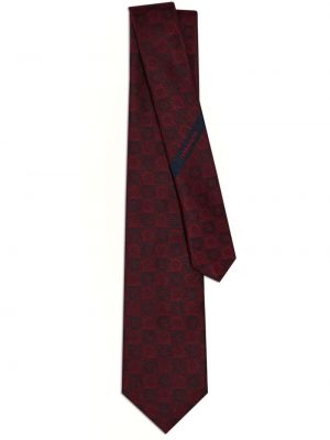 Cravată de mătase din jacard Ferragamo roșu