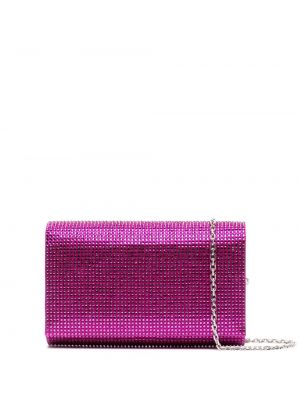 Велурени чанта тип „портмоне“ René Caovilla розово