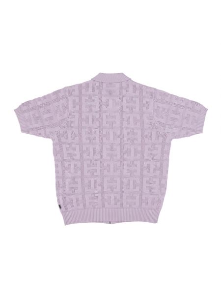 Jacquard pullover mit reißverschluss Huf lila