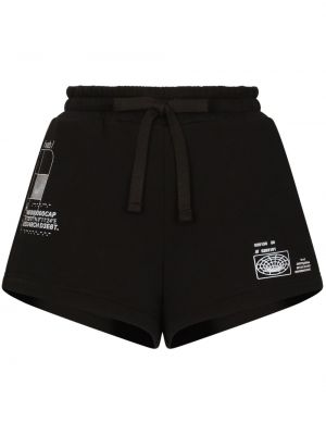 Pamučne kratke hlače s printom Dolce & Gabbana Dg Vibe crna
