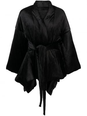 Asymetrická bunda Rick Owens Lilies čierna
