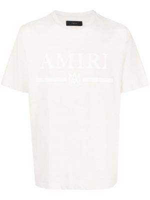 Βαμβακερή μπλούζα με σχέδιο Amiri μπεζ