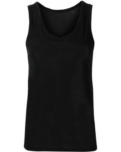 Tank top med rund hals Yohji Yamamoto svart