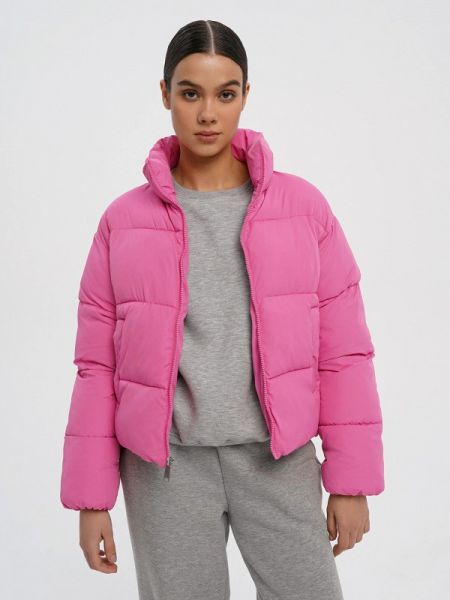 Утепленная демисезонная куртка твое розовая