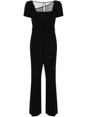 Krepp overall mit plisseefalten Dkny schwarz