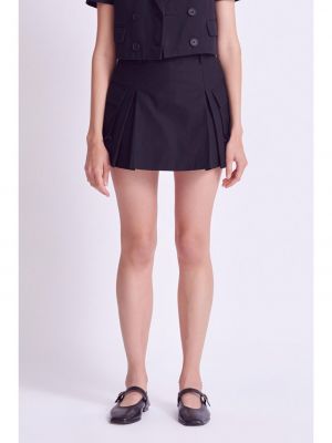 Женская мини-юбка-карго с карманами и клапанами English Factory черный