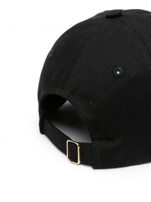 Medvilninis siuvinėtas kepurė su snapeliu Casablanca juoda