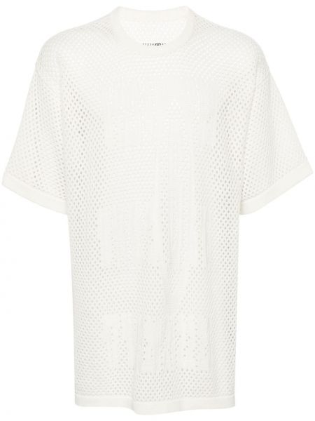 Bílé bavlněné tričko Mm6 Maison Margiela