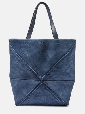 Szarvasbőr bevásárlótáska Loewe kék